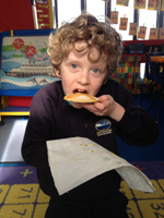 boy with pancake